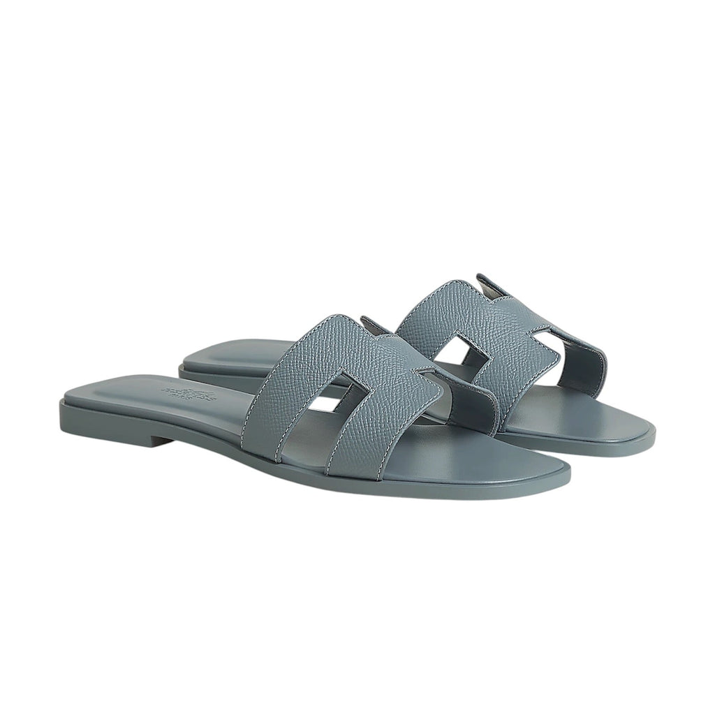 Claquettes H Gris Bleuté